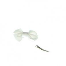 Haarclips kind strik 7 x 6 cm wit