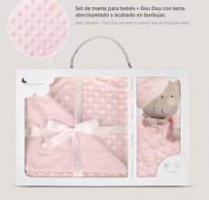 Interbaby Babydeken + Doudou Roze/Blauw