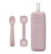 Set met houder, lepel en slabbetjeshouder Roze/Bla