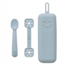 Set met houder, lepel en slabbetjeshouder Roze/Bla